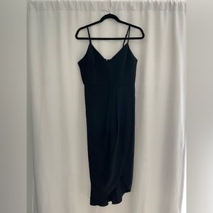 Women’s Lulus Reinette Black Midi Dress